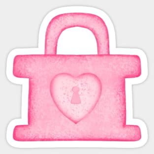 Heart Padlock Sticker